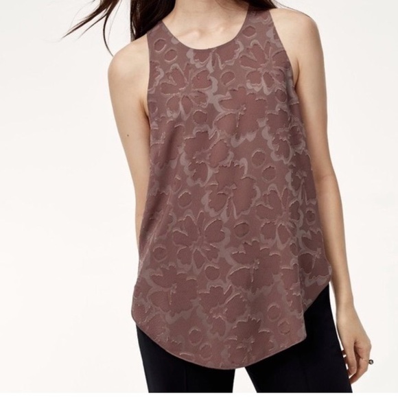 Aritzia Wilfred silk floral sleeveless halter blouse - Picture 1 of 10